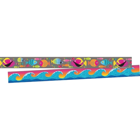Barker Creek Kai Ola Tropical Fish Double-Sided Border, 24/set 4308
